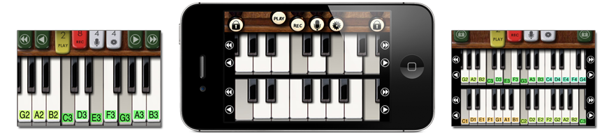 iPhone with Organist screenshots